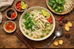 2. Pho Noodle Soup Nutrition for Beef vs Chicken Broth